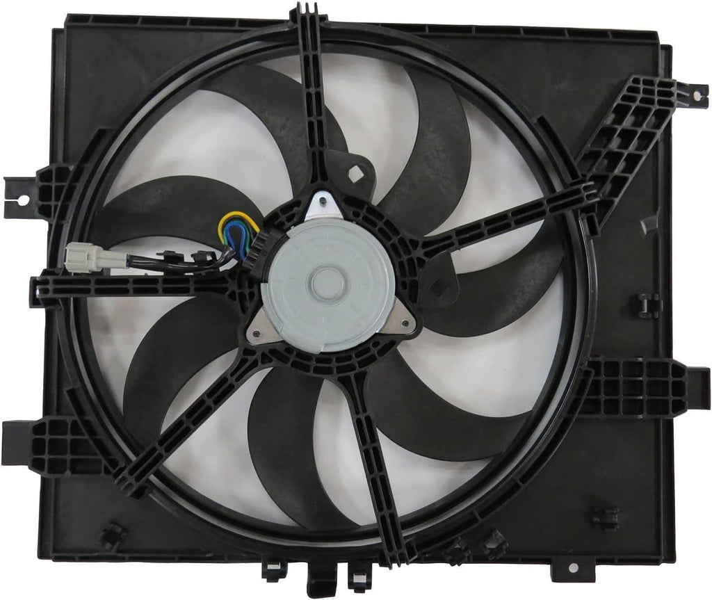 623090 Cooling Fan Assembly Compatible with 2012-2019 Nissan Versa , Black