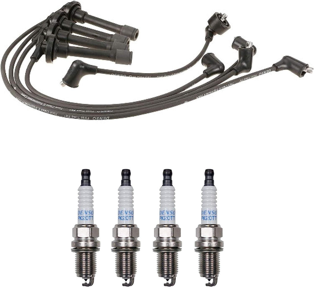 Denso Wire Set 7Mm & 4 Platinum TT Spark Plugs .040 Kit for Honda Accord 2.2L L4