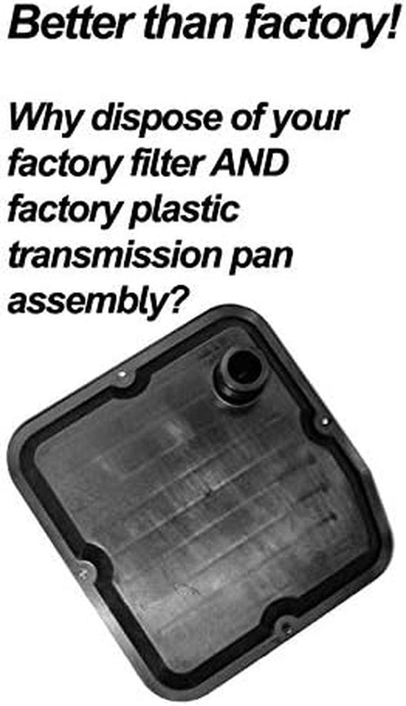 PPE- Heavy-Duty Cast Aluminum Transmission Pan (Black) 228053020 Compatible with Ram 2013-2021+ 5.7L V8 Gas, 3.0L Ecodiesel or Dodge 2015-2021+ Challenger/Charger 5.7L V8, 6.4L V8 Gas with 8HP70/8HP75