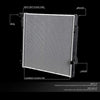 OEM-RA-2594 2594 OE Style Aluminum Cooling Radiator Compatible with 01-06 BMW X5 3.0 AT, 23-1/8" W X 23-1/8" H X 1" D, 1-1/2" Inlet / 1-1/2" Outlet