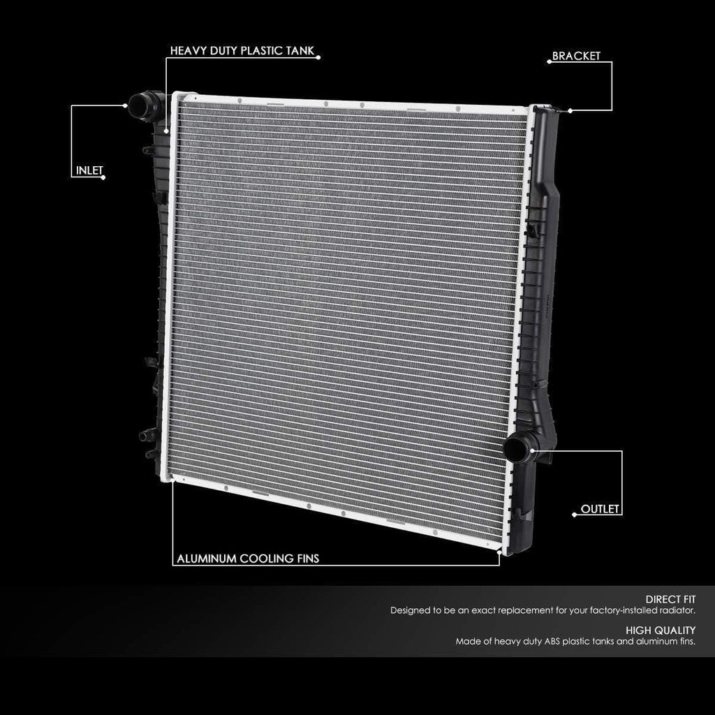 OEM-RA-2594 2594 OE Style Aluminum Cooling Radiator Compatible with 01-06 BMW X5 3.0 AT, 23-1/8" W X 23-1/8" H X 1" D, 1-1/2" Inlet / 1-1/2" Outlet