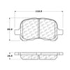 Centric Front Disc Brake Pad for Prizm, Corolla (300.07410)
