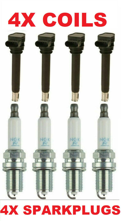BOSCH Ignition Coil 0221604115 + NGK Spark Plug PFR7S8EG SET for Audi Q3 Q5