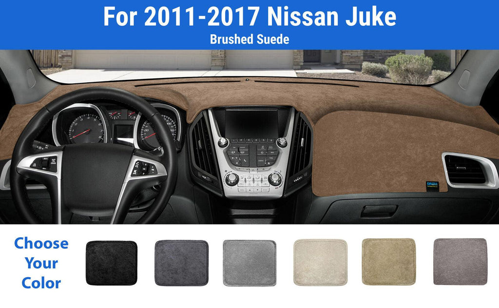 Dashboard Dash Mat Cover for 2011-2017 Nissan Juke (Brushed Suede)