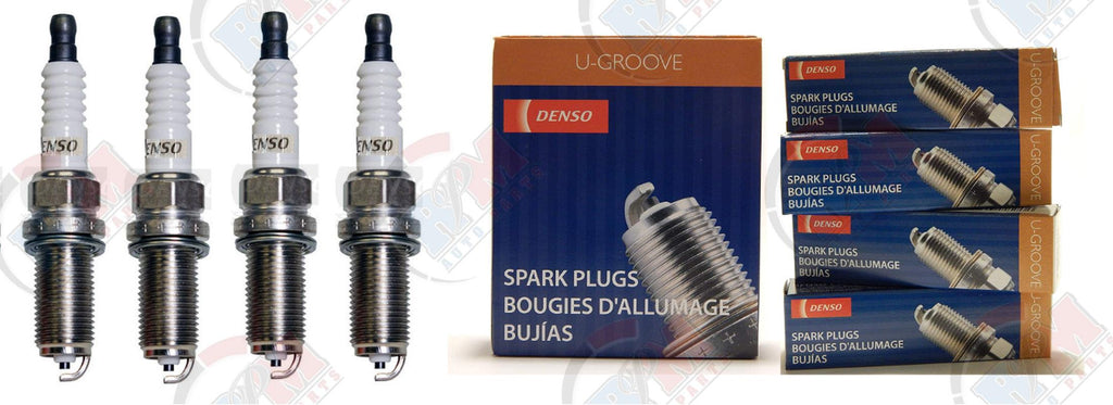 DENSO "U-GROOVE" Spark Plugs (Set of 4) for 2001-2005 Volkswagen Golf 2.0L L4