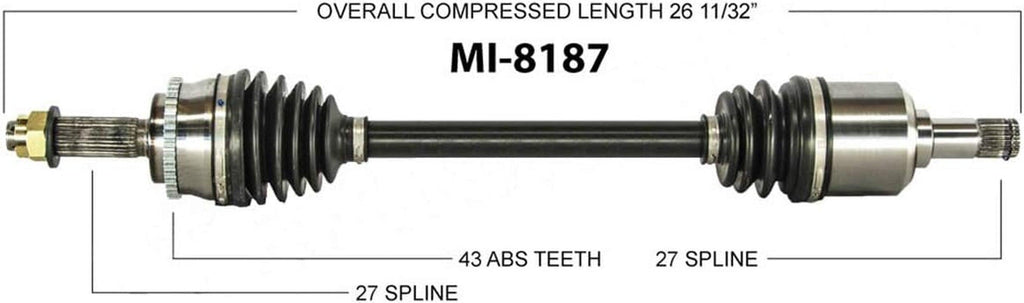 MI-8187 CV Axle