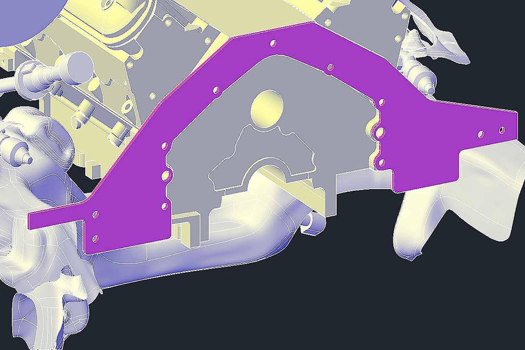 LS Mid Engine Plate Compatible with 1978-88 G-Body Motor Mount LS1 LS3 LSX Aluminum Swap Mount Pre Cut 551817-GBDY