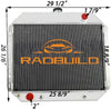 Radbuild 3 Row Aluminum DPI433 Radiator for 1966-1979 Ford F-Series F100 F150 F250 F350 Bronco Truck Pickup V8 Engine Radiators 67 68 69 70 71 72 73 74 75 76 77 78