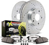 K7888-26 Front Z26 Carbon Fiber Brake Pads with Drilled & Slotted Brake Rotors Kit