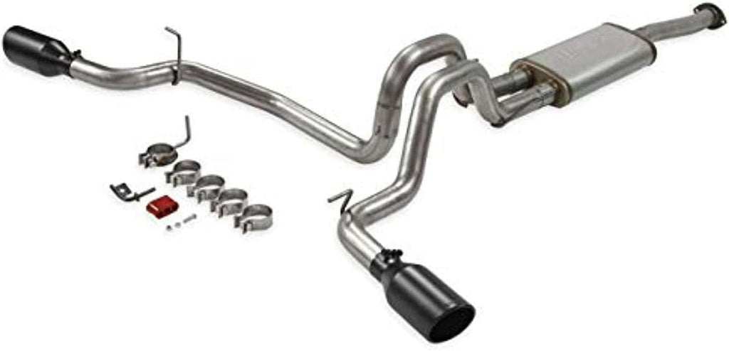 717918 Flowfx Cat-Back Exhaust System Dual Dual Out Rear Exit Incl. 2.5 In. Tubing/4.5 In. round Black Tip 409 Stainless Steel Flowfx Cat-Back Exhaust System