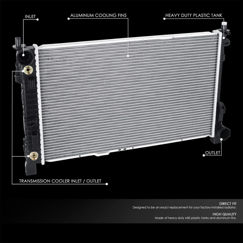 OEM-RA-13173 OE Style 1-Row Aluminum Cooling Radiator Compatible with 2006-2007 SLK280 / 2005-2007 SLK350