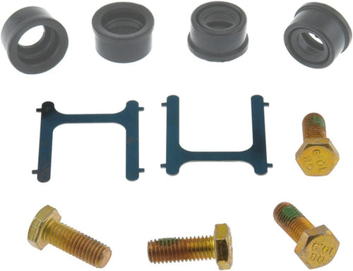 Gold 18K1022X Front Disc Brake Caliper Hardware Kit with Clips, Bushings, and Bolts