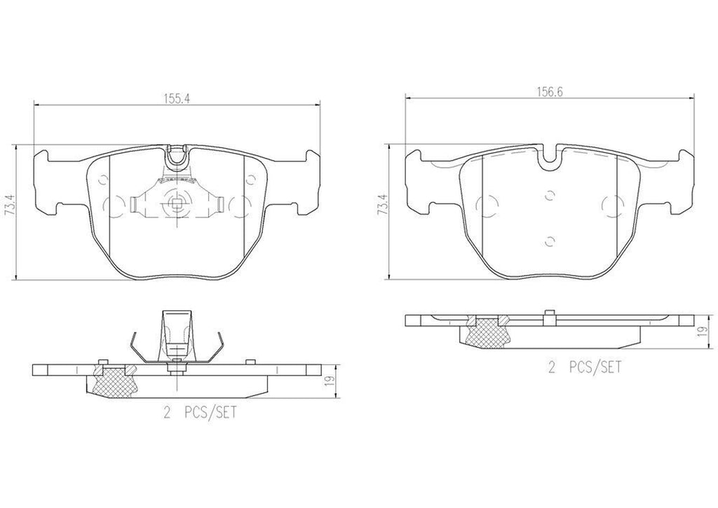 Brembo Front Disc Brake Pad Set for 03-05 Land Rover Range Rover (P44012N)