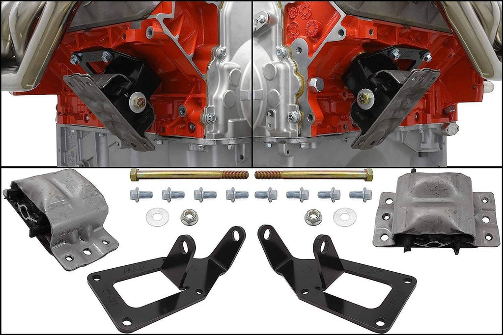 Swap Engine Conversion Mount Kit Compatible with 2WD 1988-1998 Chevy OBS Truck - LS1 LM7 LR4 LQ4 LS6 L59 LQ9 LM4 L33 LS2 LH6 L92 L76 LY2 LY5 LY6 LC9 LFA LH8 LMG LS3 L98 5510-KIT001EM