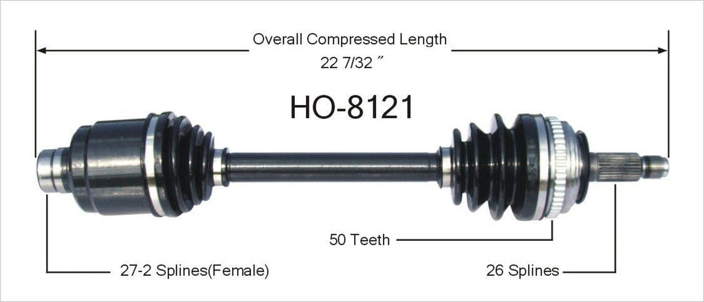 HO-8121 CV Axle Shaft