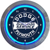 Dodge Dependable Service Neon Clock
