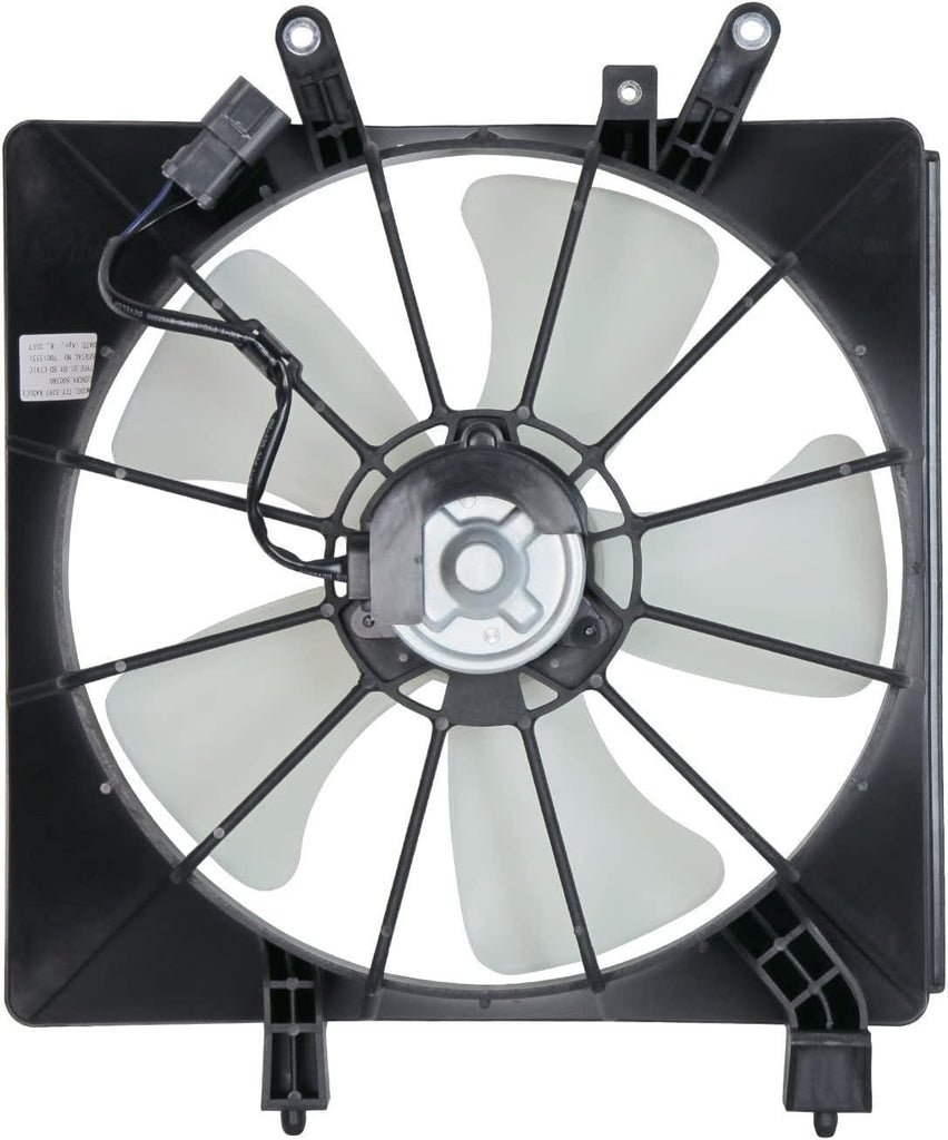 600380 Cooling Fan Assembly Compatible with 2001-2005 Honda Civic, Black