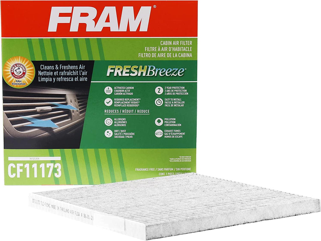 Fresh Breeze Cabin Air Filter with Arm & Hammer Baking Soda, CF11173 for Nissan Vehicles