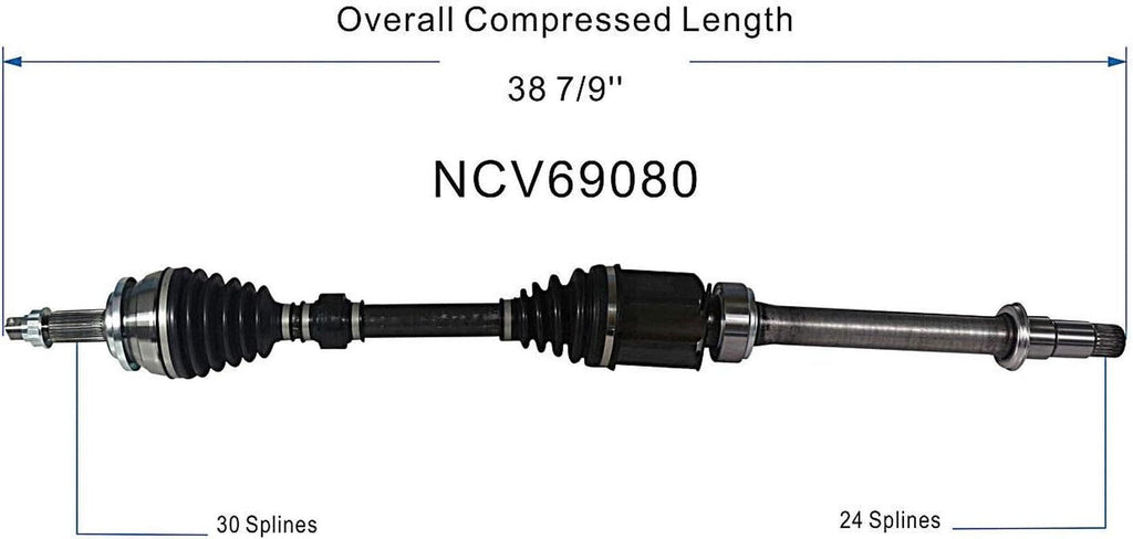 NCV69080 CV Axle Shaft Assembly - Right Front (Passenger Side)