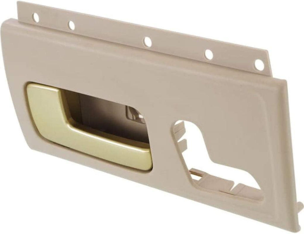 for Lincoln Town Car Interior Door Handle Front, Driver Side Beige Bezel with Chrome/Gold Lever (2003-2011) | Trim:All Submodels