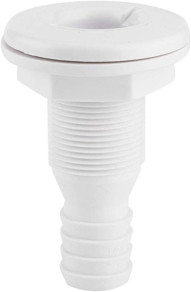 Thru Hull Bilge Fitting, 1In Nylon Plastic Marine Thru Hull Bilge Pump Hose Aerator Fitting for Boat Yacht Sail RV Camper Van