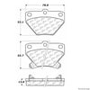 Centric Rear Disc Brake Pad for Matrix, Vibe, Corolla, Celica (103.08230)