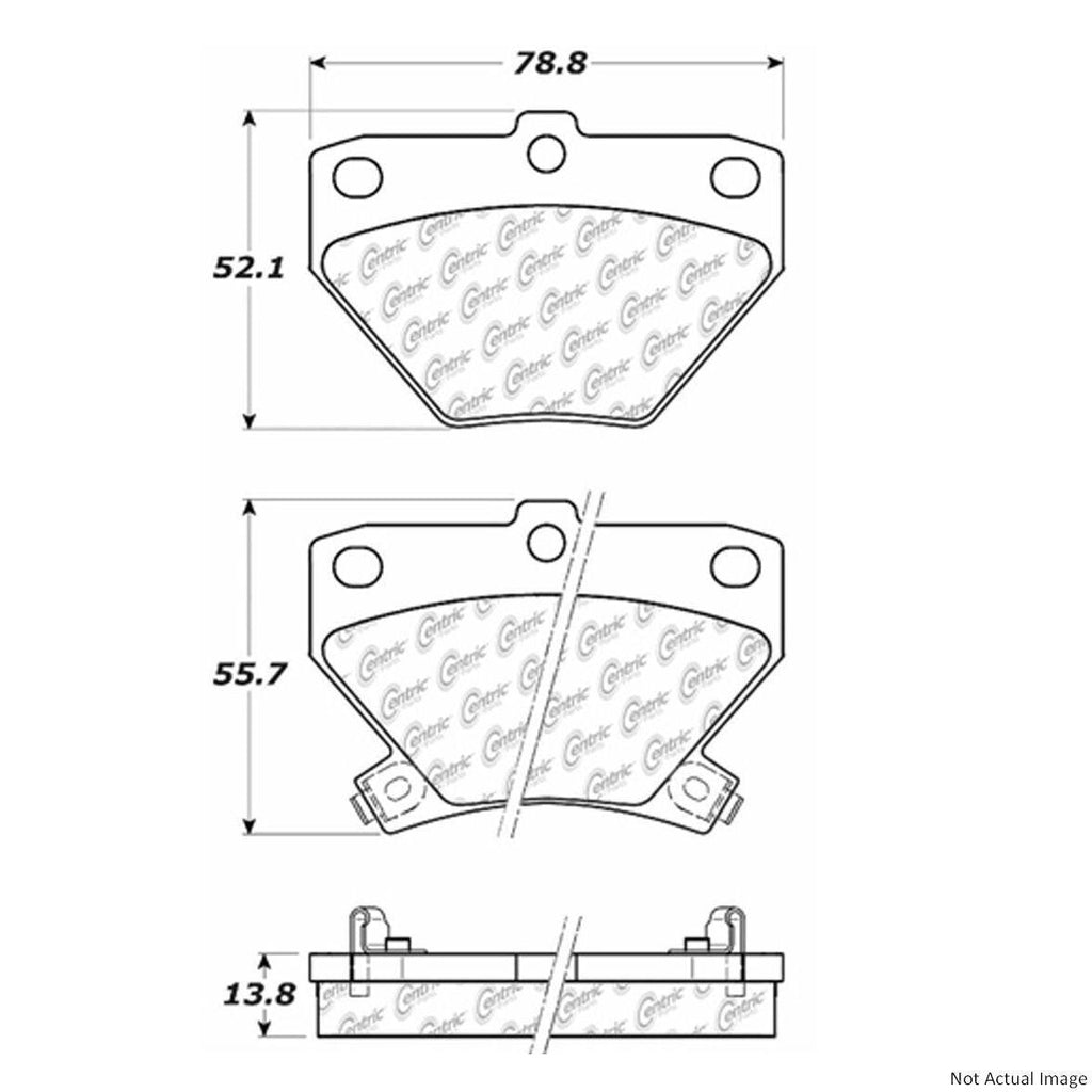 Centric Rear Disc Brake Pad for Matrix, Vibe, Corolla, Celica (103.08230)