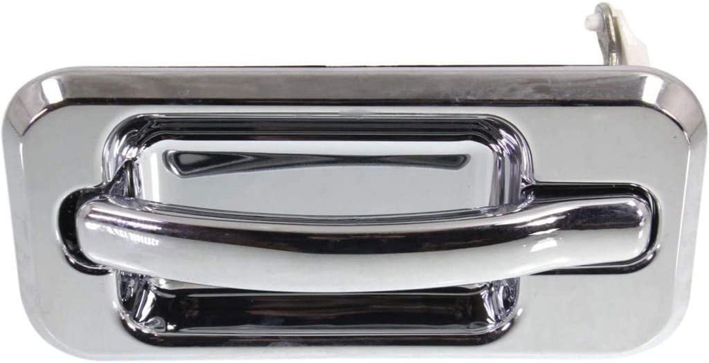 for Hummer H2 Exterior Door Handle Rear, Driver Side Chrome 2003-2009 | Trim: Base