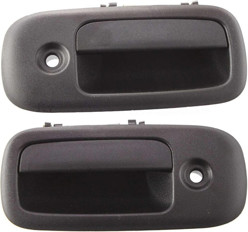 Front Exterior Door Handle Compatible with 2003-2009 Chevrolet Express 1500 / Express 2500 / Express 3500 Textured Black, Set of 2, Driver and Passenger Side