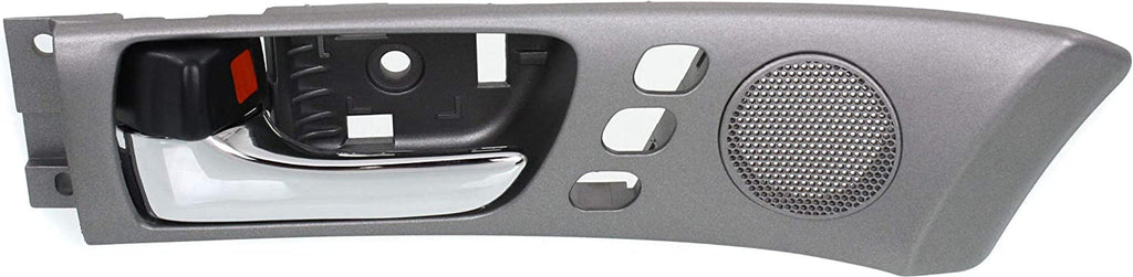 Interior Front Door Handle Compatible with Lexus ES300 2002-2003 / ES330 2004-2006 LH Chrome Lever+Gray Housing with Memory Adjust System