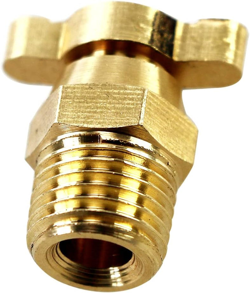 Universal Radiator Style Thread NPT 1/4" Brass Petcock Drain Plug