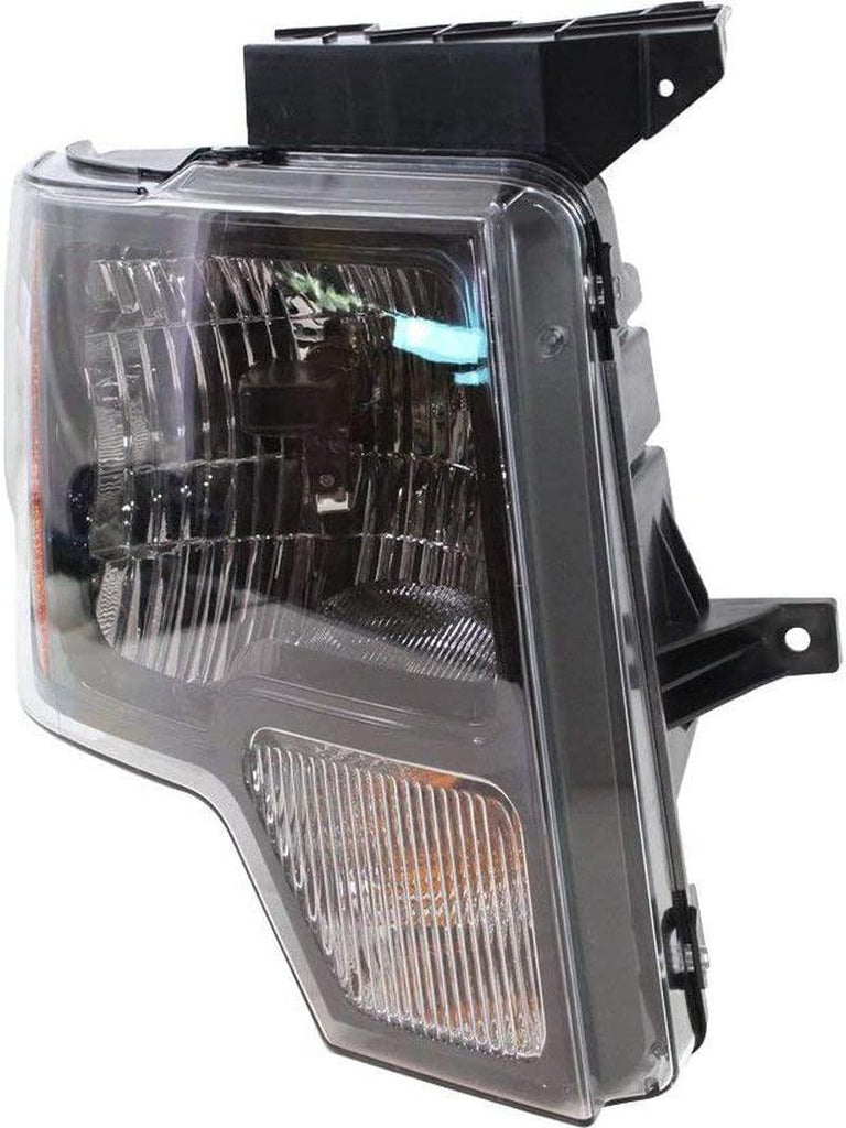 Head Lamp Compatible with 2010-2014 Ford F150 Assembly Halogen Black Trim - CAPA Passenger and Driver Side