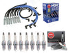 NGK Wire Set + V-POWER Spark Plugs for Dodge Dakota Durango Ram 5.2L 5.9L