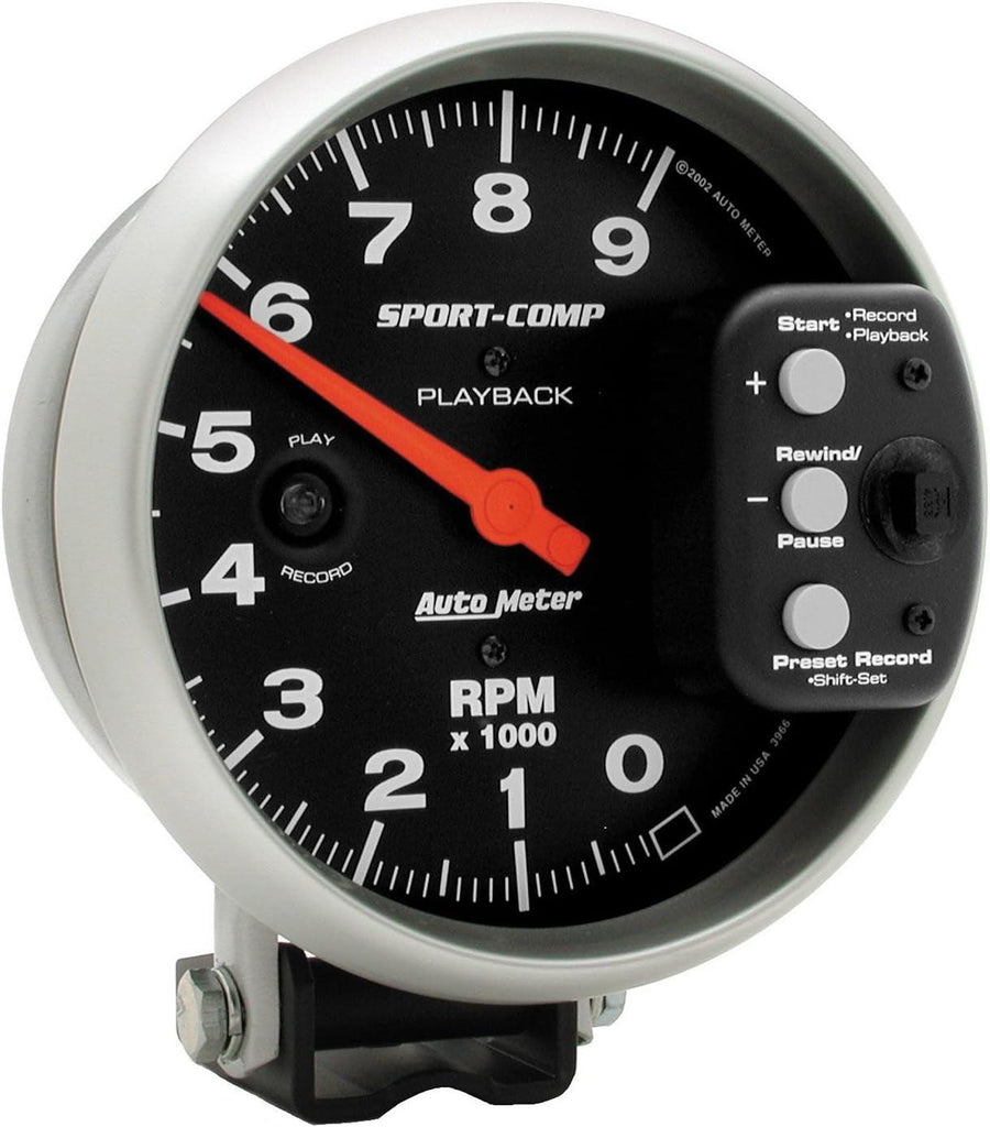 3966 Sport-Comp Playback Tachometer,5.000 In.