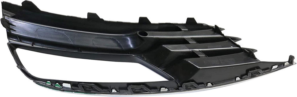 Fog Light Trim Compatible with 2015-2016 Audi A3, Fits 2015-2016 Audi A3 Quattro Textured Black Front, Passenger Side