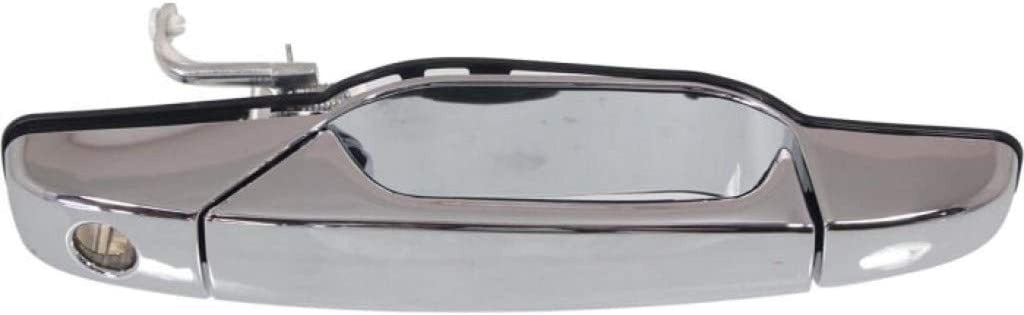 for Chevy Silverado 1500 Exterior Door Handle Front Passenger Side Chrome 2007-2013 | with Key Hole| Trim:All Submodels