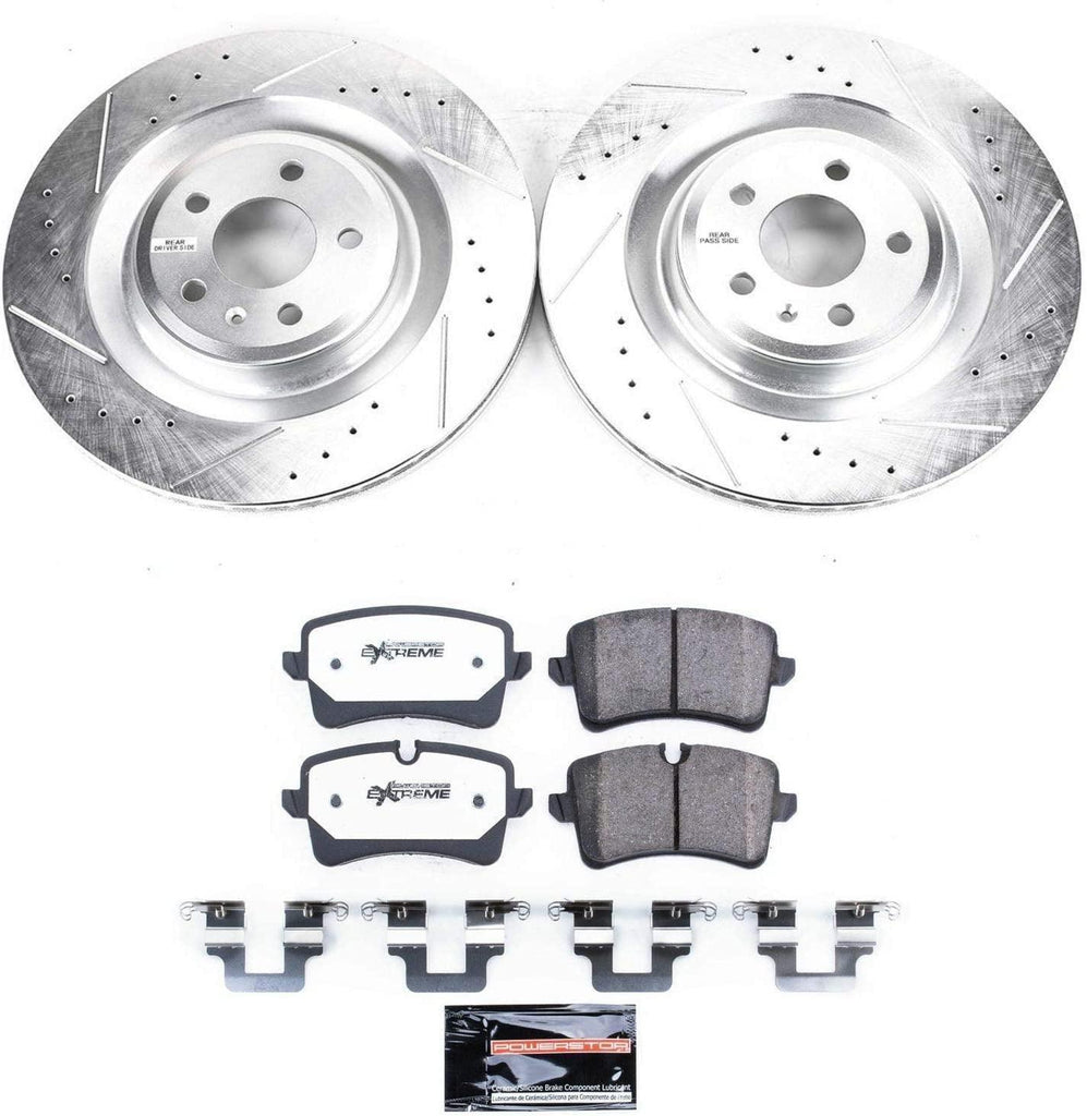 Power Stop K6287-26 Rear Z26 Street Warrior Brake Kit Audi