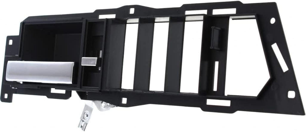 for Chevy K1500/K2500/K3500 1990-2000 Interior Door Handle Driver Side | Front | Black Bezel W/Chrome Lever | Replacement for GM1352105 | 22086873