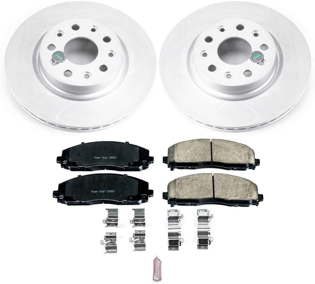 CRK7941 Coated Rotor Front Brake Kit- Coated Brake Rotors and Z17 Ceramic Brake Pads