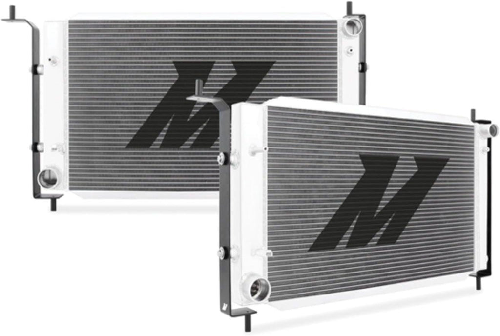 MMRAD-MUS-96B Bracketed Aluminum Radiator Compatible with Ford Mustang Manual 1996 Silver
