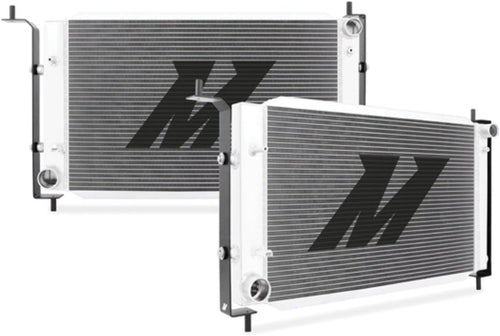 MMRAD-MUS-96B Bracketed Aluminum Radiator Compatible with Ford Mustang Manual 1996 Silver