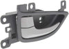 for Hyundai Elantra Interior Door Handle Front, Driver Side Black Bezel with Beige Lever (2011-2016) | with Door Lock Button| Trim:All Submodels
