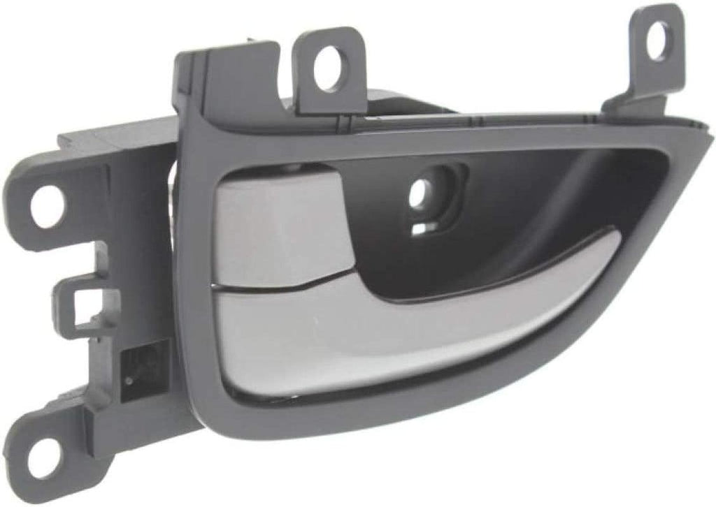 for Hyundai Elantra Interior Door Handle Front, Driver Side Black Bezel with Beige Lever (2011-2016) | with Door Lock Button| Trim:All Submodels