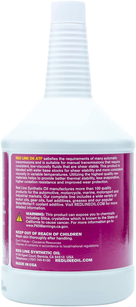 30704 Full Synthetic D6 Automatic Transmission Fluid (ATF) - Quart (12 Pack)