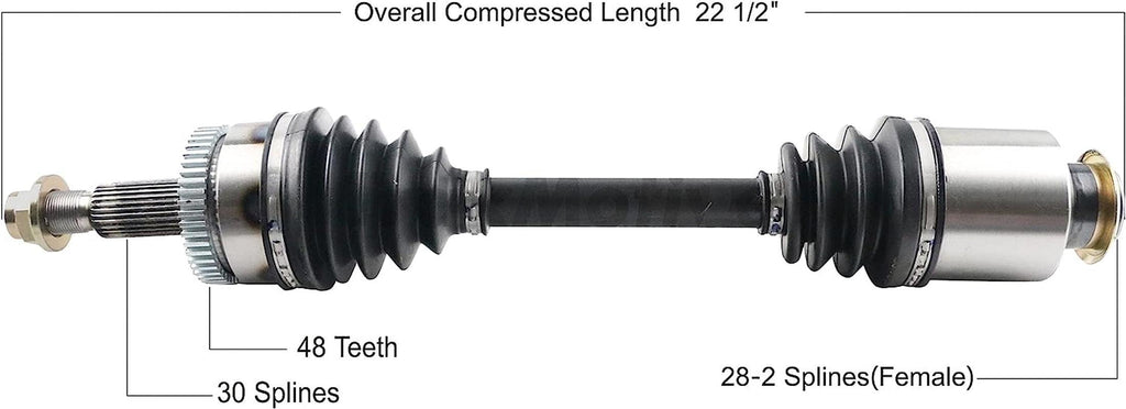 HY-8329 - Front Passenger Side CV Axle Shaft