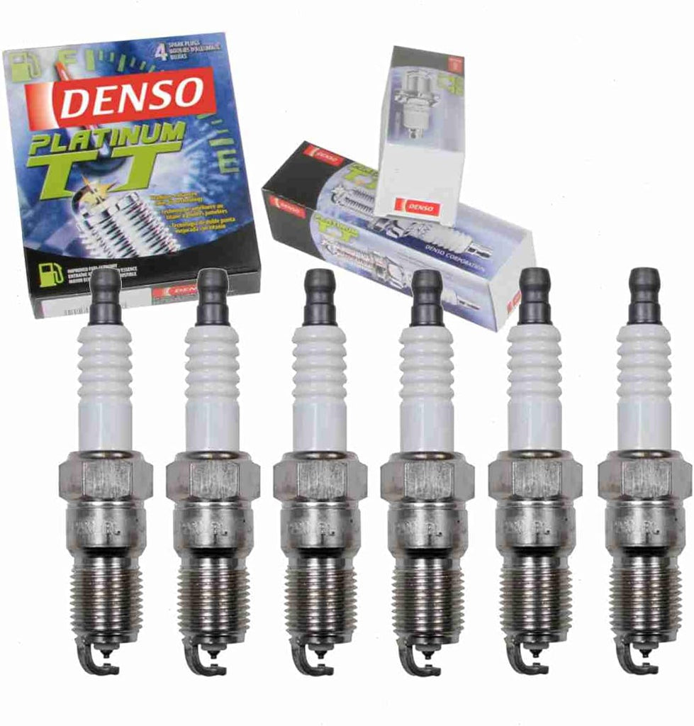 6 Pc DENSO Platinum TT Spark Plugs Compatible with Mercury Mountaineer 4.0L V6 1998-2006