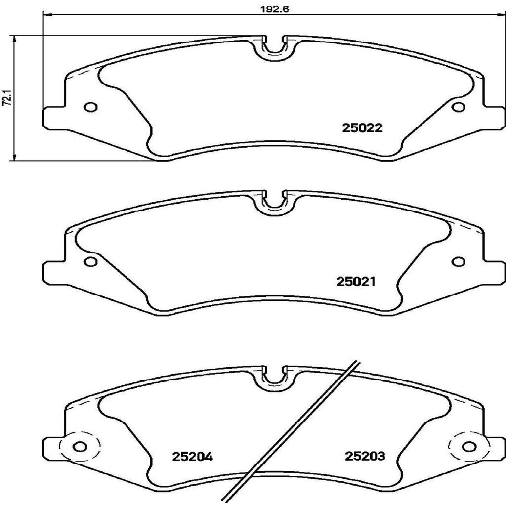 Brembo Front Disc Brake Pad Set for Land Rover (P44022)