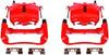 Front S4974 Pair of High-Temp Red Powder Coated Calipers