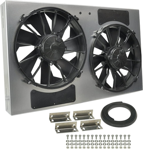 16838 Gray/Black High Output Dual Radiator Fan