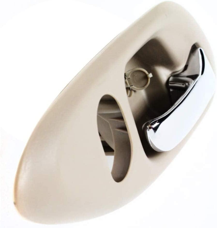 for Honda Accord Interior Door Handle Front, Passenger Side Beige Bezel with Chrome Lever (1998-2002) | with Door Lock Button | Trim: LX/EX/SE | HO1353122 | 72125S82A01ZC